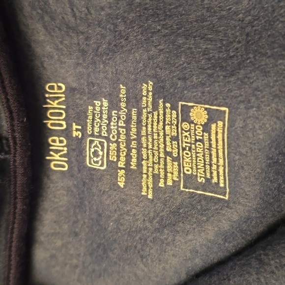 OKIE DOKIE TODDLER BOYS BLUE AND BLACK CAMO ZIPPERED JACKET SIZE 3T - Picture 8 of 10